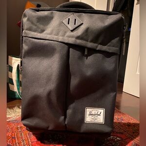 Herschel Highland Black Carry On Soft Shell Canvas Suitcase